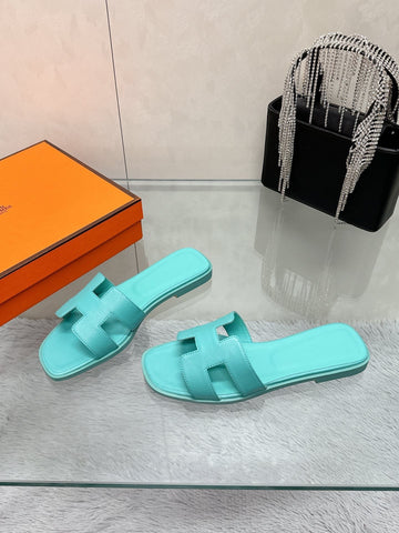 0RAN Sandal Turquoise Leather