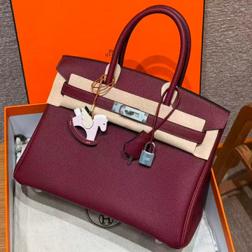 HM Birkin Burgundy Togo Leather Silver Hardware