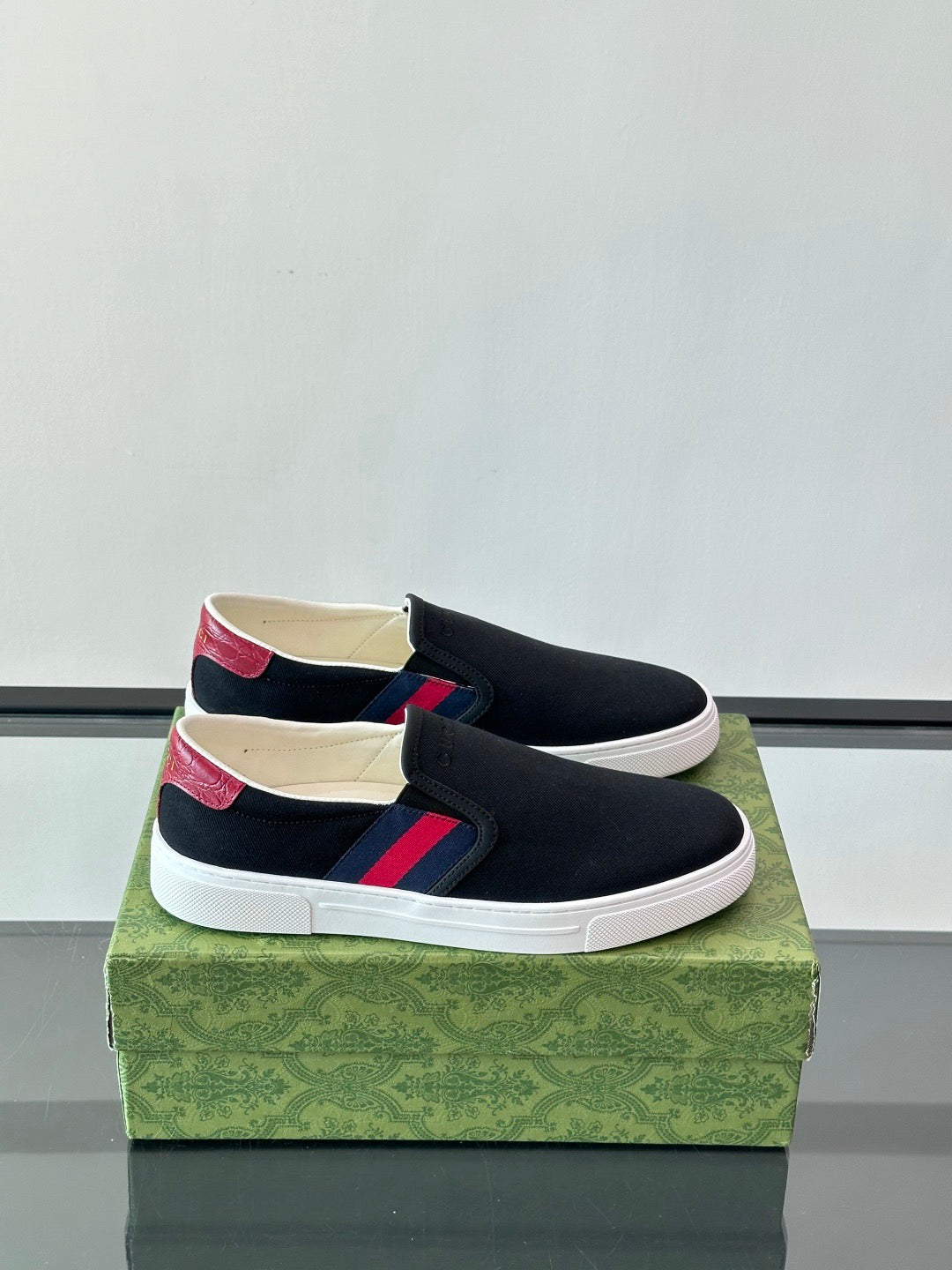 GG Men's Ace Slip-On Sneaker Logo Embroidery