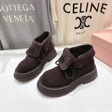 Miu Miu New Balance Ankle Boots Chocolate Suede