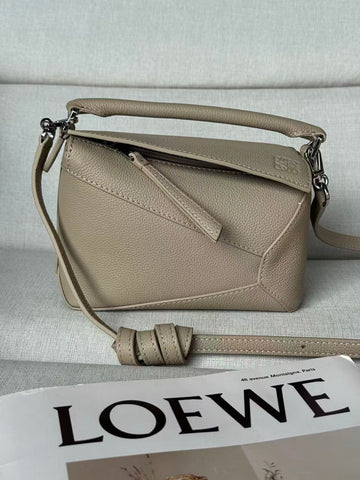 Loe Mini 18 Puzzle Bag In Clay Calfskin