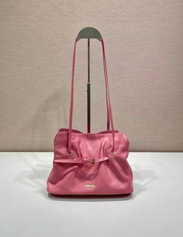 Prada Cloud Bag 25CM Pink Sheepskin
