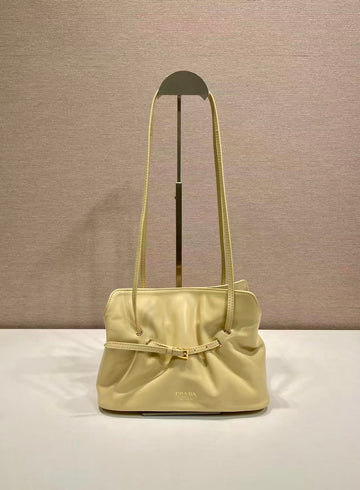 Prada Cloud Bag 25CM Pastel Yellow Sheepskin