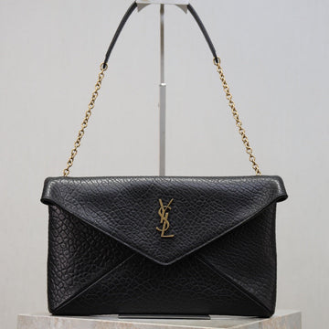 YSL 2025 Cassandre Xxln Envelope Pouch On Chain Black Lambskin