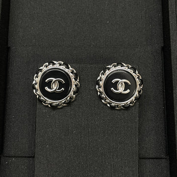 25P Earring In Copper Black Leather-Threaded Oval