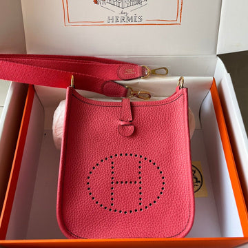 Mini Evelyne 18CM Rose Pink Togo Gold Hardware