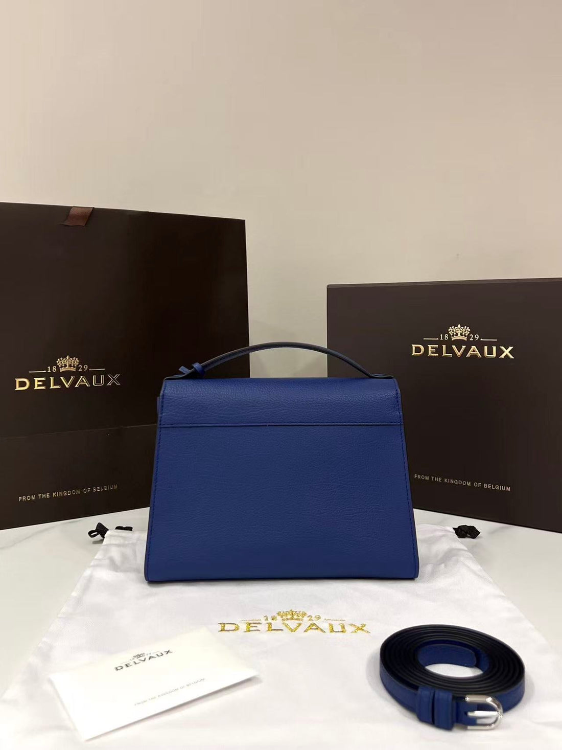 Delvaux Brillant Mini Bag 23CM Royal Blue In Cowhide