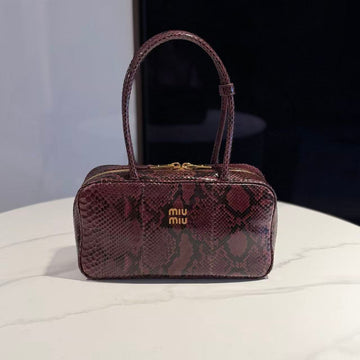 Miu Beau Bag 30CM Python-Printed Ayers Leather