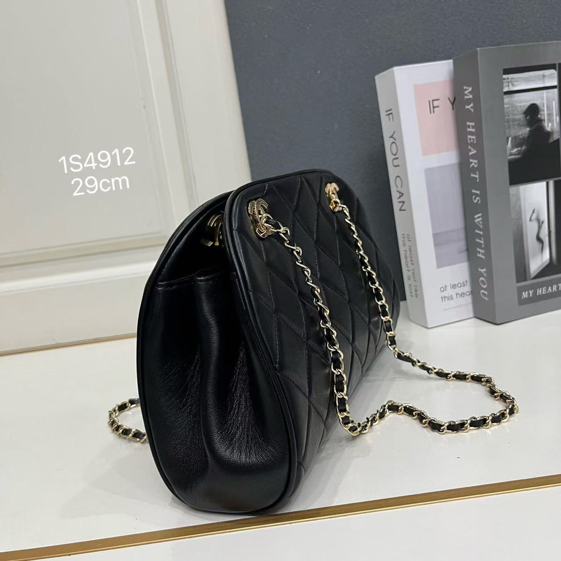 CC 2026 Chain Clutch Bag 19.5cm Black Lambskin Ghw