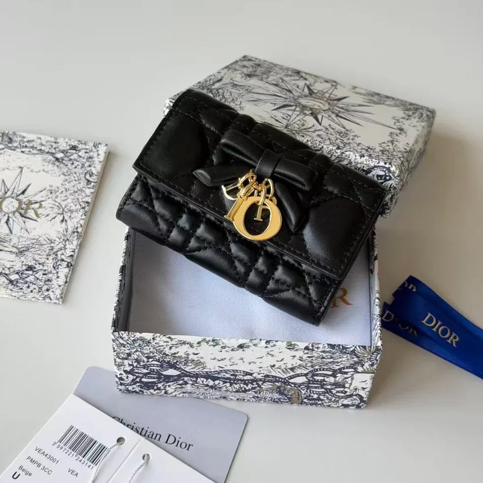 CD 2026 Freesia Bi-Fold Wallet Lambskin