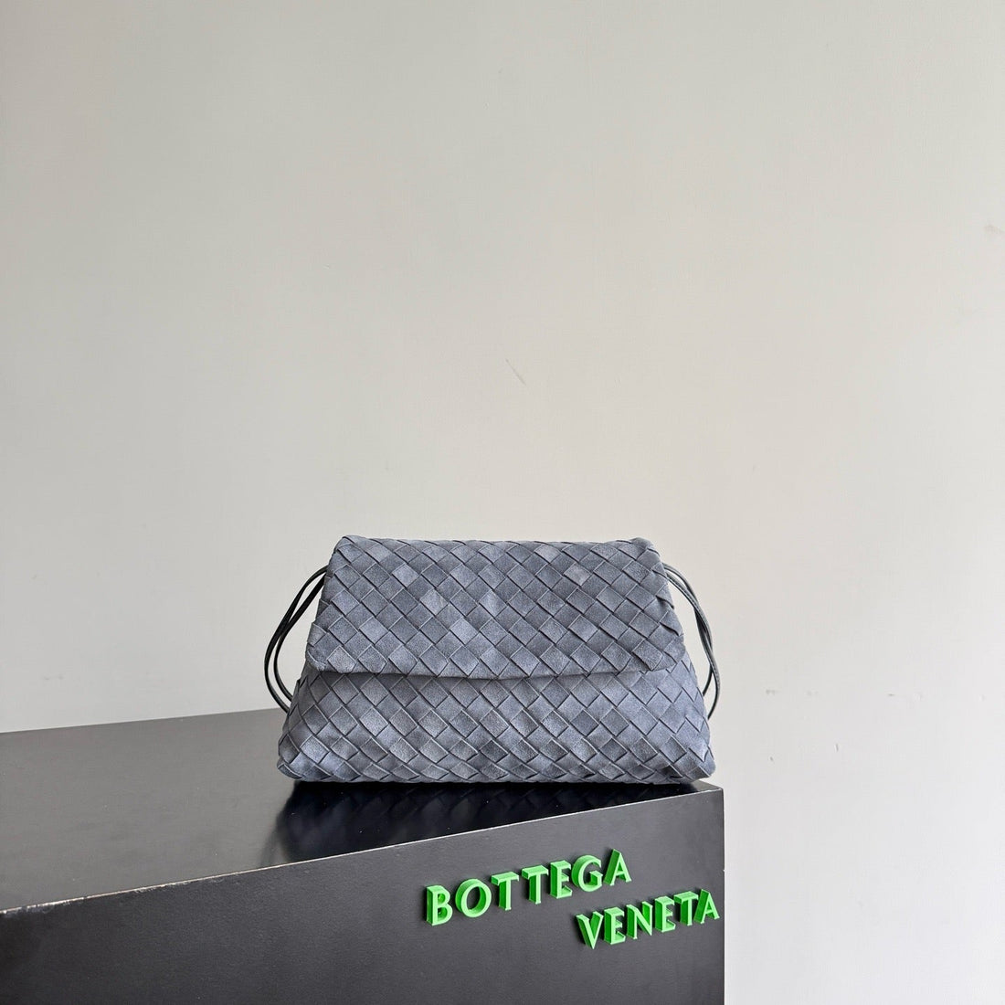 Bv Giorno Bag Cloudy Indigo Intrecciato Suede