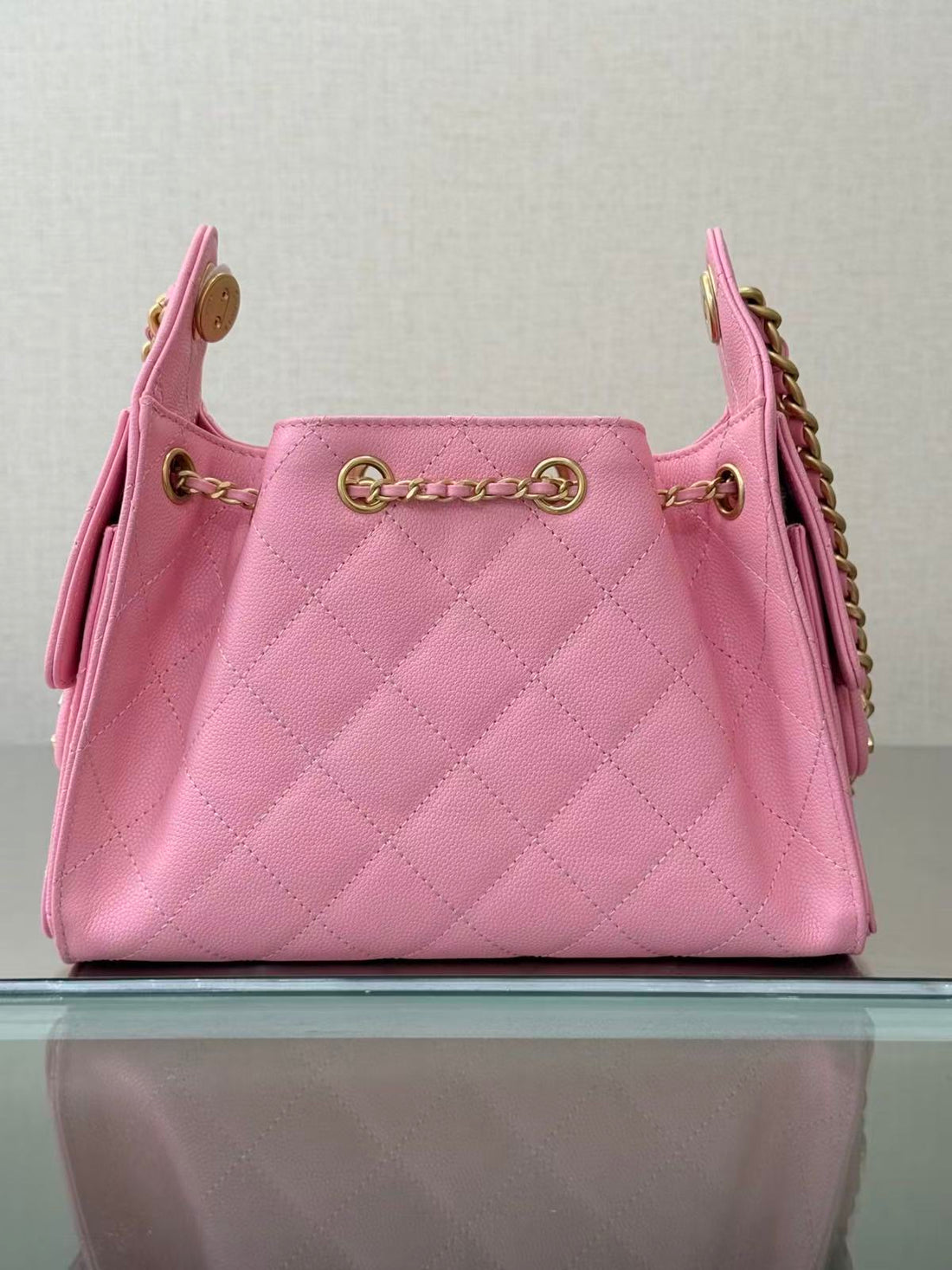 CC 26S Small Handbag 22CM Hot Pink Caviar