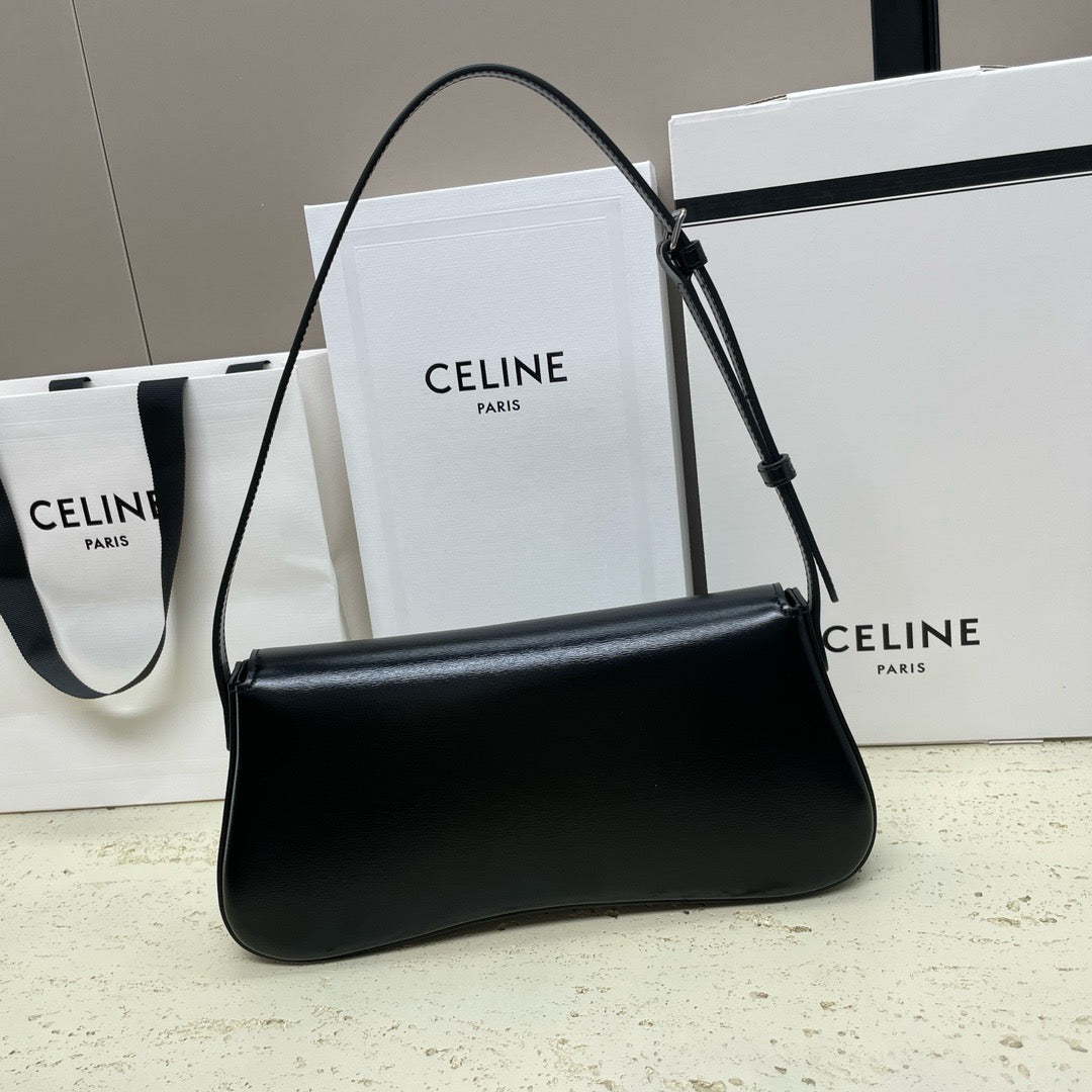 Ce Lola 28CM Medium Black Glossy Calfskin