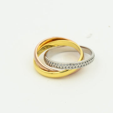 Trinity Ring Gold Pink Gold Silver Diamonds