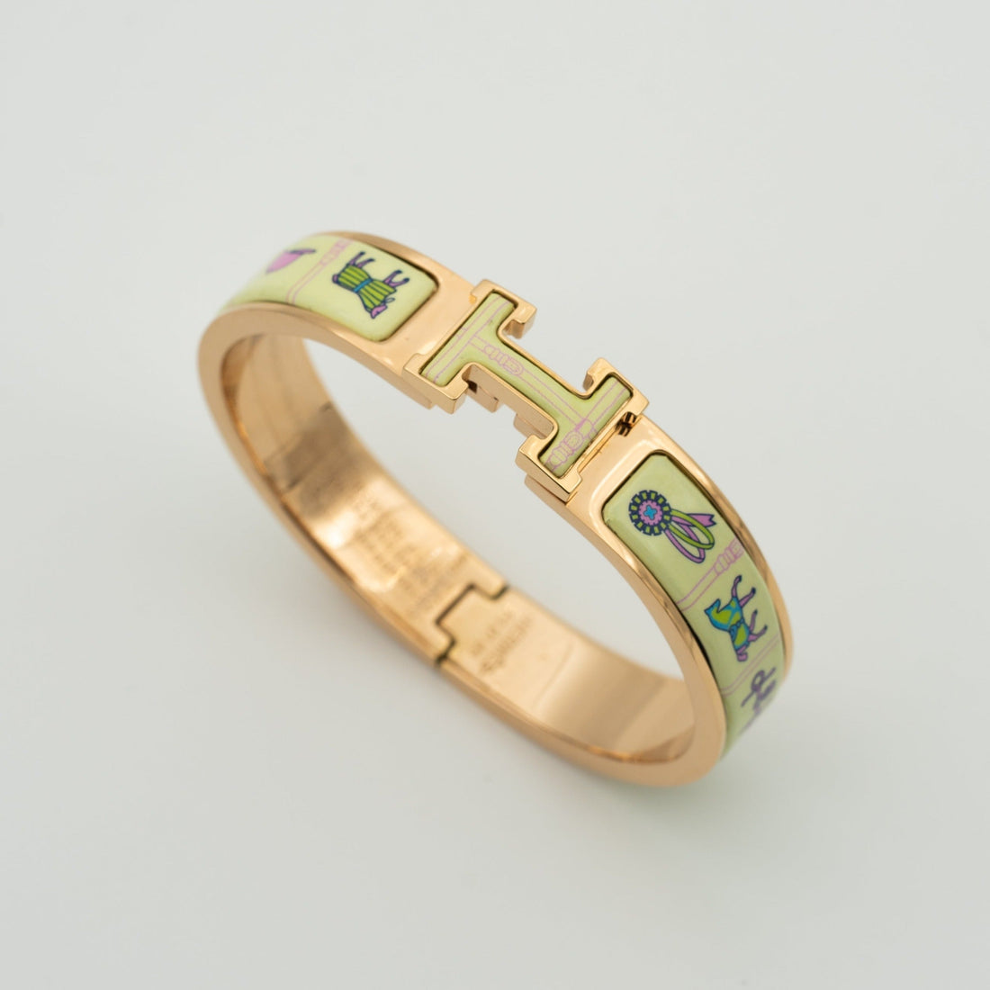 H Pink Gold Bracelet Cream Ceramic