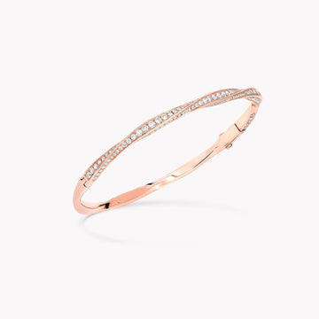 Gra Spiral Diamond Paved Bracelet