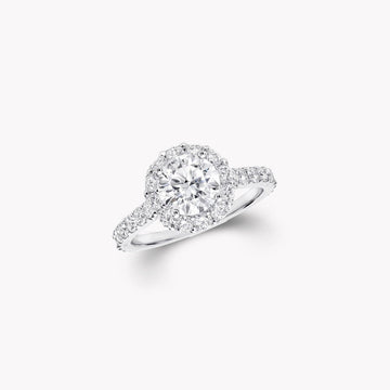 Gra Band Silver Diamond Paved Ring