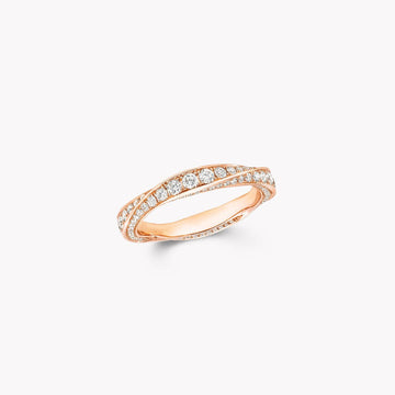 Spiral Paved Diamond Band Ring