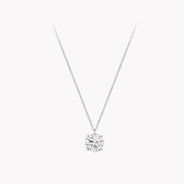 Gra Round Silver Diamond Necklace
