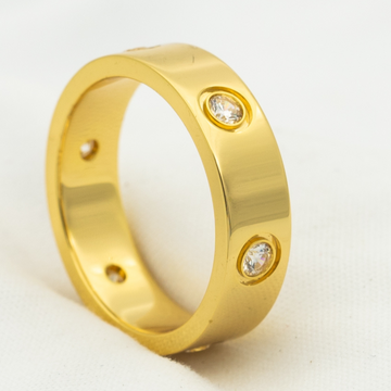 Love Ring 5.5mm 6 Diamonds Gold