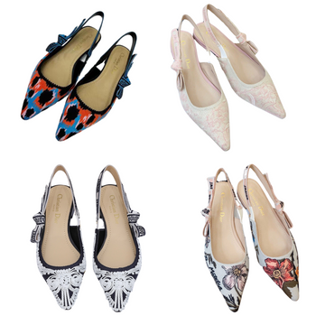 CD 25 J'adior Slingback Flat Fabric 237871