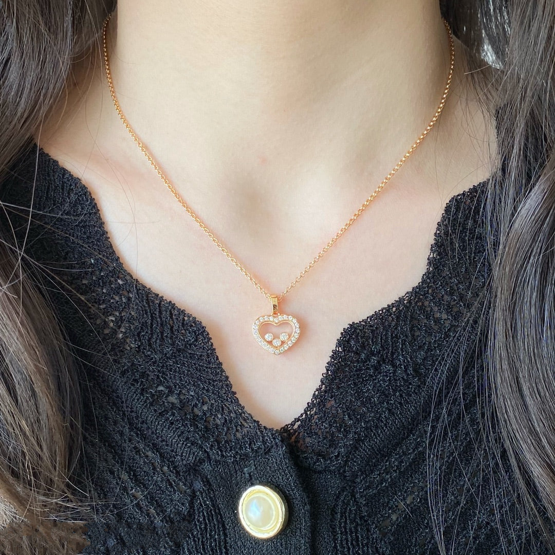 Happy Heart Diamond Necklace