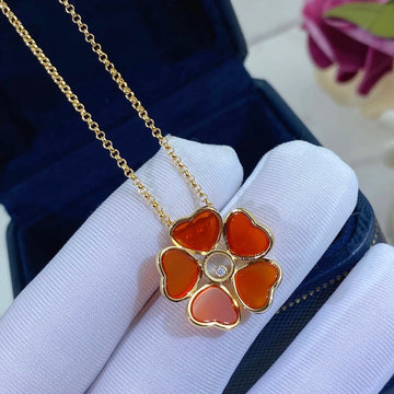 Happy Heart Flower Necklace