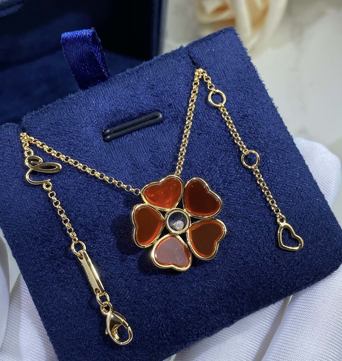 Happy Heart Flower Necklace