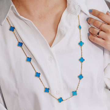 Clover 20 Motifs Turquoise Gold