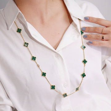Clover 20 Motifs Malachite Gold