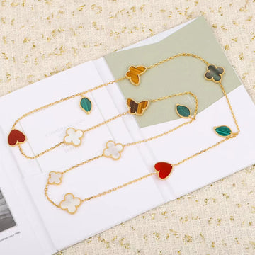 Lucky 12 Motifs Gold Necklace