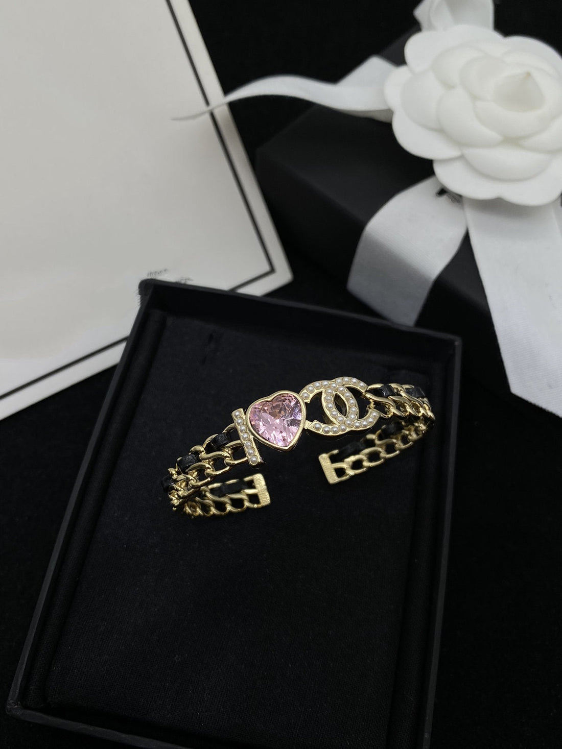 CC Heart Pink Bracelet Gold Diamond