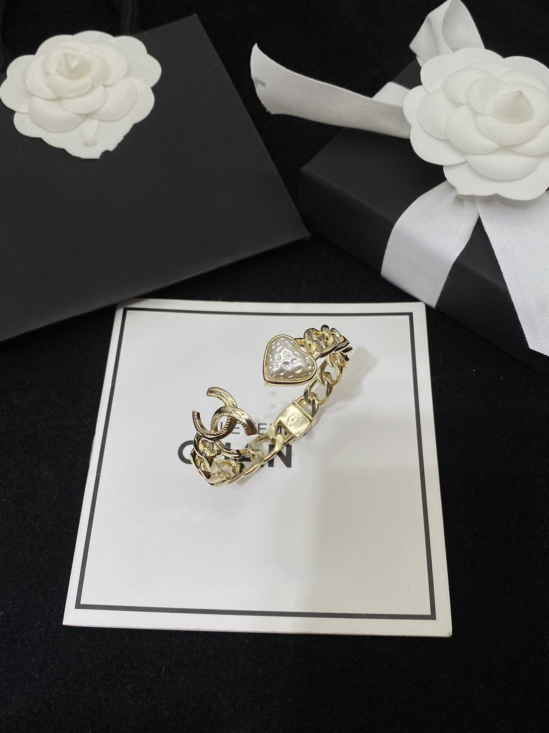 CC Heart Gold Diamond Bracelet