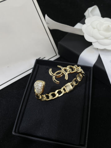 CC Heart Gold Diamond Bracelet