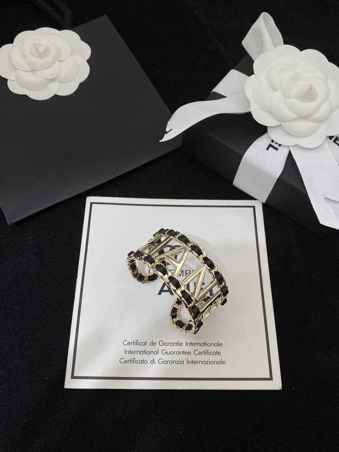 CC Logo Cuff Bracelet Gold