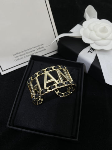 CC Logo Cuff Bracelet Gold