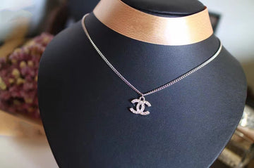 Double C Silver Necklace