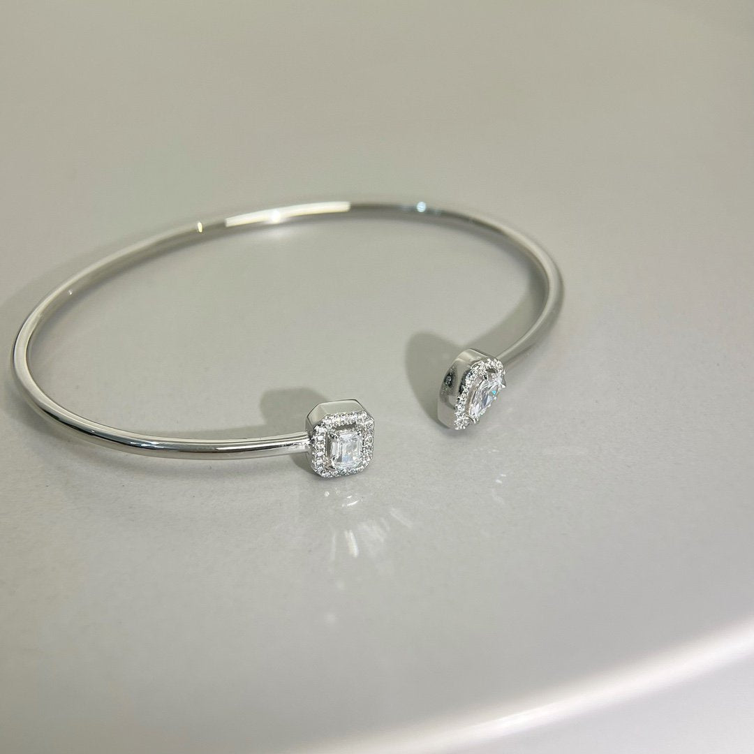 Jonc Flex My Twin Toi & Moi Silver Diamond Bracelet