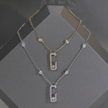 Move Uno Open Diamond Necklace