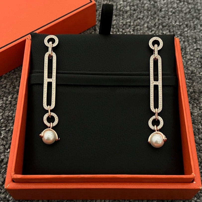 Hm Pearl White Earrings