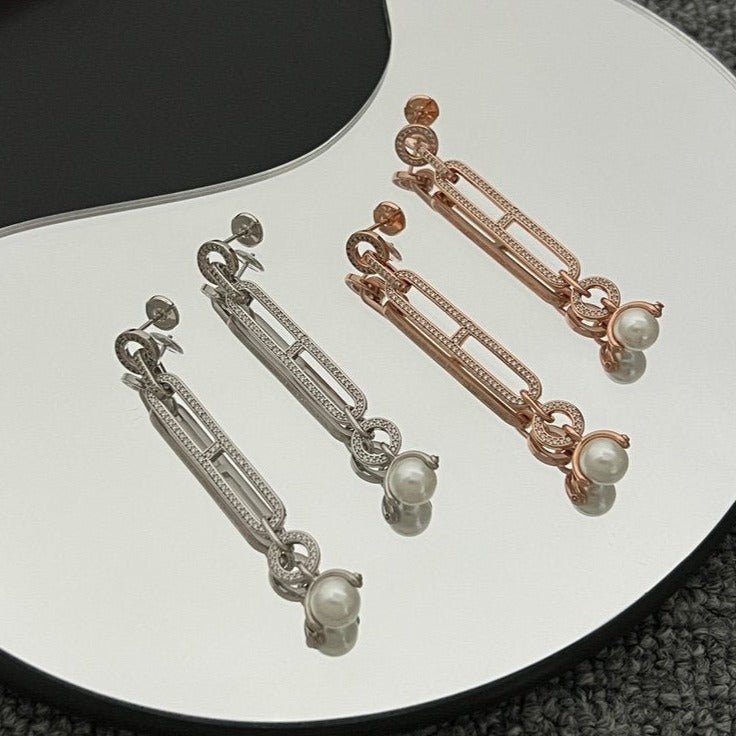 Hm Pearl White Earrings