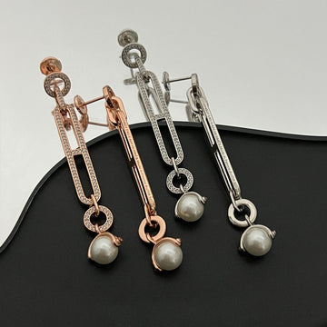 Hm Pearl White Earrings