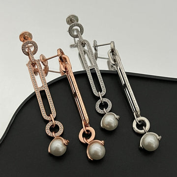 Hm Pearl White Earrings