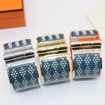 Polka Dots Blue Hinged Bracelet