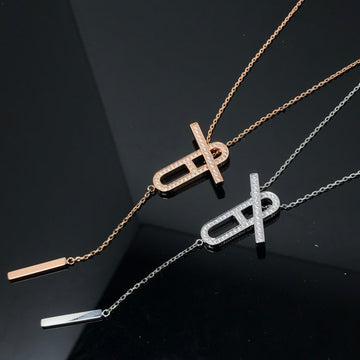 Hm Necklace Platinum Rose Gold Diamond