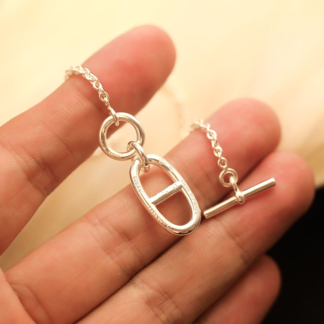 Hm Chaine D'ancre Pendant Necklace Sterling Silver