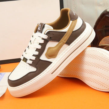 GG Light Foam Brown Leather White