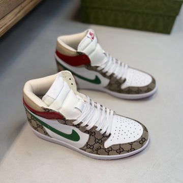 GG Air Jordan Brown White