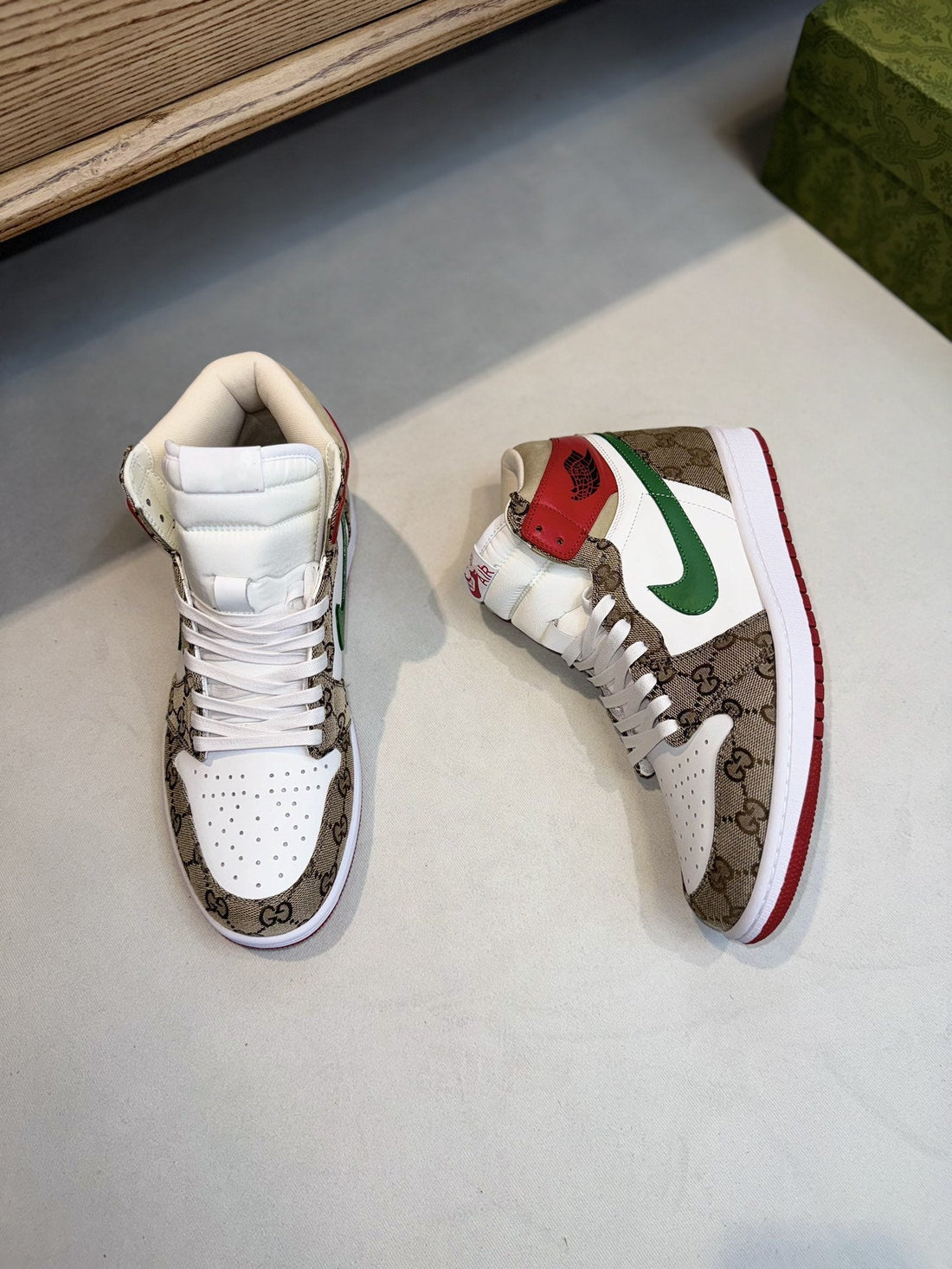 GG Air Jordan Brown White