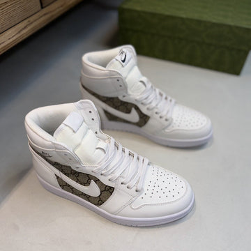 GG Air Jordan White Brown